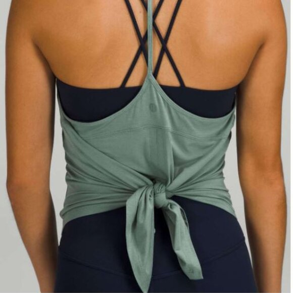 Lululemon l Modal-Silk Yoga Tank Top in Tidewater Teal - Size 4 - Picture 3 of 6